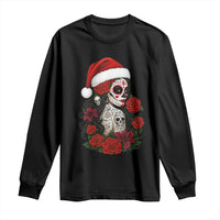 Dia De Los Muertos Mexican Christmas Long Sleeve Shirt Day of the Dead Sugar Skull Women - Wonder Print Shop
