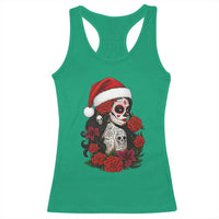 Dia De Los Muertos Mexican Christmas Racerback Tank Top Day of the Dead Sugar Skull Women - Wonder Print Shop