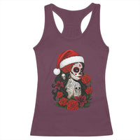 Dia De Los Muertos Mexican Christmas Racerback Tank Top Day of the Dead Sugar Skull Women - Wonder Print Shop