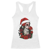 Dia De Los Muertos Mexican Christmas Racerback Tank Top Day of the Dead Sugar Skull Women - Wonder Print Shop