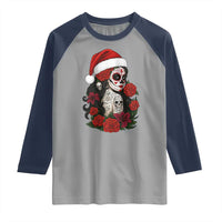 Dia De Los Muertos Mexican Christmas Raglan Shirt Day of the Dead Sugar Skull Women - Wonder Print Shop