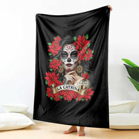 Dia De Los Muertos Mexican Throw Blanket Day of the Dead Sugar Skull Women - Wonder Print Shop