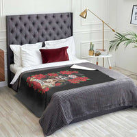 Dia De Los Muertos Mexican Throw Blanket Day of the Dead Sugar Skull Women - Wonder Print Shop