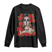 Dia De Los Muertos Mexican Long Sleeve Shirt Day of the Dead Sugar Skull Women - Wonder Print Shop