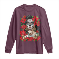 Dia De Los Muertos Mexican Long Sleeve Shirt Day of the Dead Sugar Skull Women - Wonder Print Shop