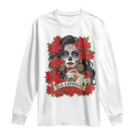 Dia De Los Muertos Mexican Long Sleeve Shirt Day of the Dead Sugar Skull Women - Wonder Print Shop