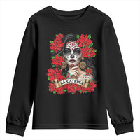 Dia De Los Muertos Mexican Youth Sweatshirt Day of the Dead Sugar Skull Women - Wonder Print Shop