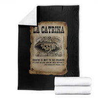 Day Of The Dead Throw Blanket La Calavera Garbancera - Wonder Print Shop