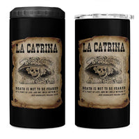 Day Of The Dead 4 in 1 Can Cooler Tumbler La Calavera Garbancera - Wonder Print Shop