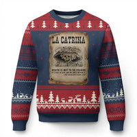 Day Of The Dead Ugly Christmas Sweater La Calavera Garbancera - Wonder Print Shop