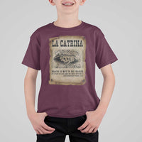 Day Of The Dead T Shirt For Kid La Calavera Garbancera - Wonder Print Shop