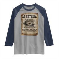 Day Of The Dead Raglan Shirt La Calavera Garbancera - Wonder Print Shop