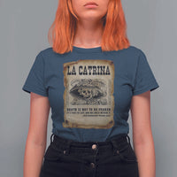 Day Of The Dead T Shirt For Women La Calavera Garbancera - Wonder Print Shop