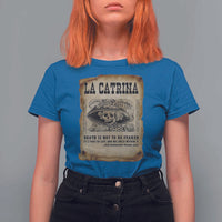 Day Of The Dead T Shirt For Women La Calavera Garbancera - Wonder Print Shop
