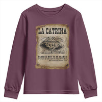 Day Of The Dead Youth Sweatshirt La Calavera Garbancera - Wonder Print Shop