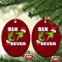 67 Six Seven Xmas Meme Ceramic Ornament Funny Elf Hands - Wonder Print Shop