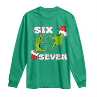 67 Six Seven Christmas Meme Long Sleeve Shirt Funny Elf Hands - Wonder Print Shop