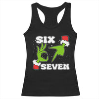 67 Six Seven Christmas Meme Racerback Tank Top Funny Elf Hands - Wonder Print Shop
