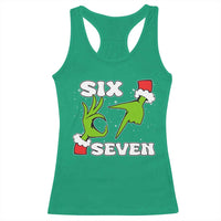 67 Six Seven Christmas Meme Racerback Tank Top Funny Elf Hands - Wonder Print Shop