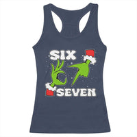 67 Six Seven Christmas Meme Racerback Tank Top Funny Elf Hands - Wonder Print Shop