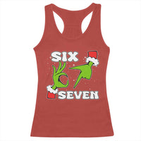 67 Six Seven Christmas Meme Racerback Tank Top Funny Elf Hands - Wonder Print Shop