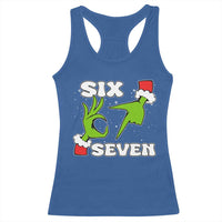 67 Six Seven Christmas Meme Racerback Tank Top Funny Elf Hands - Wonder Print Shop