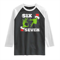67 Six Seven Christmas Meme Raglan Shirt Funny Elf Hands - Wonder Print Shop