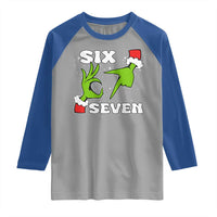 67 Six Seven Christmas Meme Raglan Shirt Funny Elf Hands - Wonder Print Shop