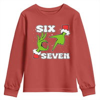67 Six Seven Christmas Meme Youth Sweatshirt Funny Elf Hands - Wonder Print Shop