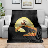 Dia De Los Muertos Throw Blanket Skeletons Dancing Mexican - Wonder Print Shop