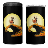 Dia De Los Muertos 4 in 1 Can Cooler Tumbler Skeletons Dancing Mexican - Wonder Print Shop