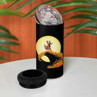 Dia De Los Muertos 4 in 1 Can Cooler Tumbler Skeletons Dancing Mexican - Wonder Print Shop