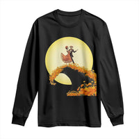 Dia De Los Muertos Long Sleeve Shirt Skeletons Dancing Mexican - Wonder Print Shop