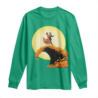 Dia De Los Muertos Long Sleeve Shirt Skeletons Dancing Mexican - Wonder Print Shop