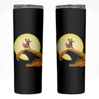 Dia De Los Muertos Skinny Tumbler Skeletons Dancing Mexican - Wonder Print Shop
