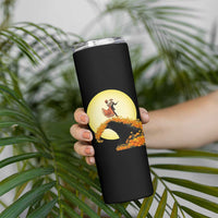 Dia De Los Muertos Skinny Tumbler Skeletons Dancing Mexican - Wonder Print Shop