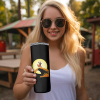 Dia De Los Muertos Skinny Tumbler Skeletons Dancing Mexican - Wonder Print Shop