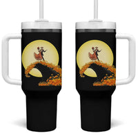 Dia De Los Muertos Tumbler With Handle Skeletons Dancing Mexican - Wonder Print Shop