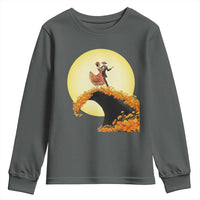 Dia De Los Muertos Youth Sweatshirt Skeletons Dancing Mexican - Wonder Print Shop