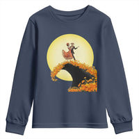 Dia De Los Muertos Youth Sweatshirt Skeletons Dancing Mexican - Wonder Print Shop