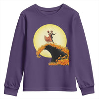 Dia De Los Muertos Youth Sweatshirt Skeletons Dancing Mexican - Wonder Print Shop