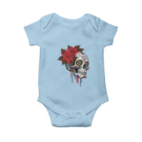 Sugar Skull Calavera Holiday Spirit Mistletoe Baby Onesie - Wonder Print Shop