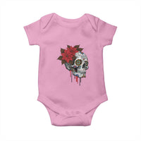 Sugar Skull Calavera Holiday Spirit Mistletoe Baby Onesie - Wonder Print Shop