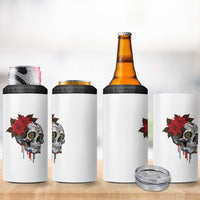 Sugar Skull Calavera Holiday Spirit Mistletoe 4 in 1 Can Cooler Tumbler - Wonder Print Shop