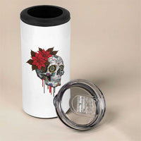 Sugar Skull Calavera Holiday Spirit Mistletoe 4 in 1 Can Cooler Tumbler - Wonder Print Shop