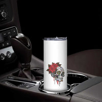 Sugar Skull Calavera Holiday Spirit Mistletoe Skinny Tumbler - Wonder Print Shop