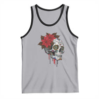 Sugar Skull Calavera Holiday Spirit Mistletoe Tank Top - Wonder Print Shop