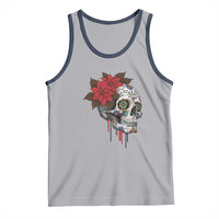 Sugar Skull Calavera Holiday Spirit Mistletoe Tank Top - Wonder Print Shop
