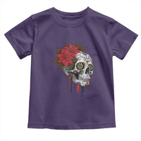 Sugar Skull Calavera Holiday Spirit Mistletoe Toddler T Shirt - Wonder Print Shop