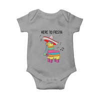 Funny Pinata Mexican Baby Onesie Here To Fiesta - Wonder Print Shop